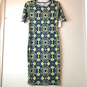 Lularoe | Blue & Yellow Julia Dress